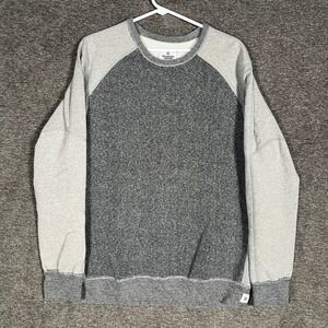 Reigning Champ Mens XL Gray Raglan Crewneck Pullover Sweatshirt Made in Canada